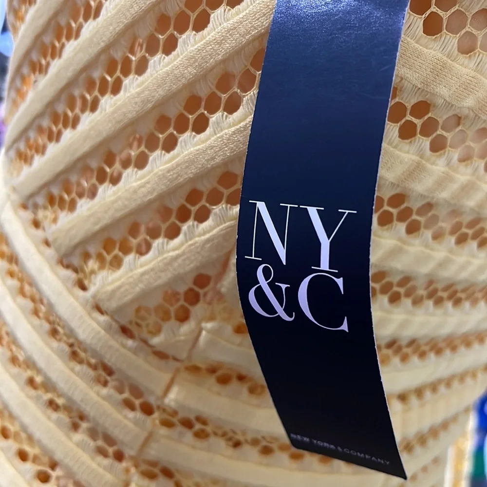 NY&C  strapless yellow dress - Picture 6 of 7